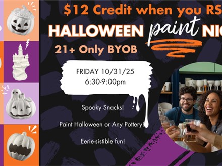 Boos & Brushes: An Adults-Only Halloween Pottery Night