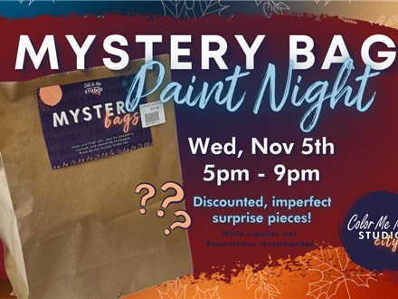 10.1.25 MYSTERY BAG PAINT NIGHT - Color Me Mine Studio City