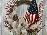 Freedom Wreath Canvas Paint & Sip