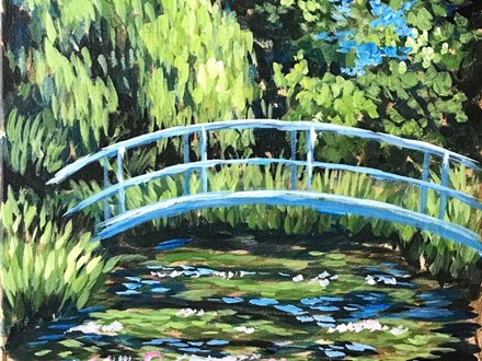 Monet Garden Canvas Paint and Sip