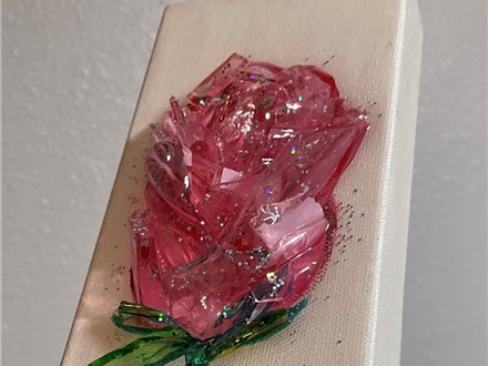 Shattered Glass Rose Canvas