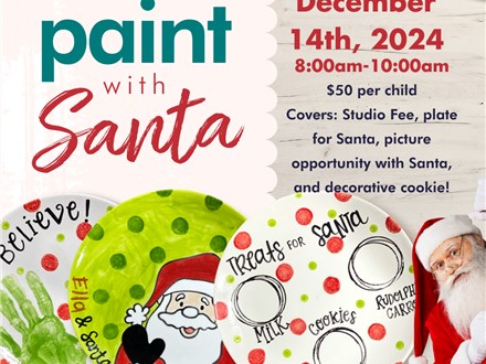 Paint with Santa at Color Me Mine Folsom!