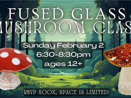 Fused Glass Mushroom! February 2025