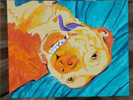 "Pop Art Pet Portrait" 11x14 Canvas Class Ages Teen+ 11/23/24