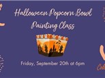 Halloween Popcorn Bowl Painting Class: Friday, September 20th at 6pm