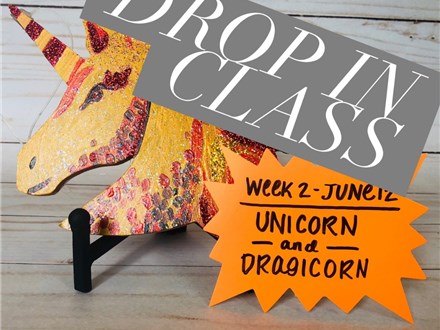 Art Club June Dragicorn/Unicorn Board Art