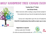 Family Handprint Canvas Class TUESDAY, MAY 17, 2022 AT 6 PM at Chick-fil-a in Whitehall