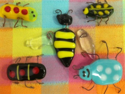 Some examples of glass fusing bugs made last year!