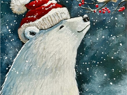 Beary Joyful Canvas Paint and Sip