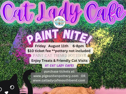 Paint Nite At The Cat Lady Cafe!
