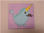 Sir Reginald Narwhal Kids Canvas Class $25 (age 6 and up)
