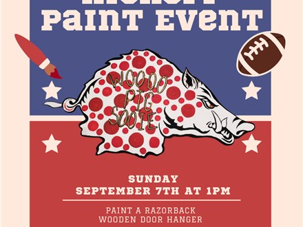 Razorback Kickoff Door Hanger Painting