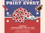 Razorback Kickoff Door Hanger Painting