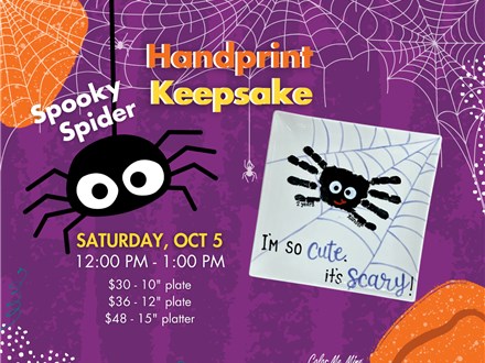 Spider Handprint Keepsake - October 5