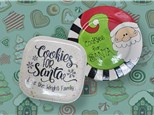 "Cookies for Santa" Ceramic Plate Painting Class Ages Teen+ 12/14/24