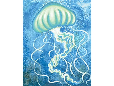 Watercolor Jelly Canvas Class - July 12 $40