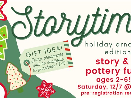 Little's Art & Storytime 12/7 @The Pottery Patch