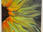Sunflower Acrylic Pour - March