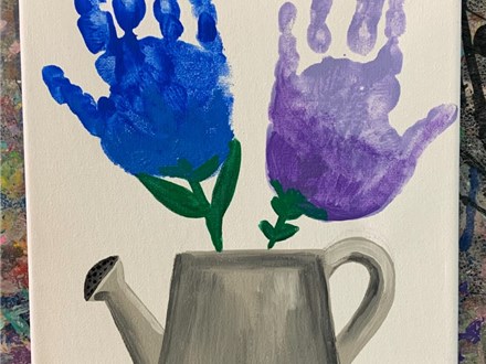 Handprint Floral Canvas Friday September 6th 6:30-8pm