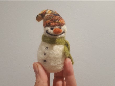 Needle Felting Workshop - Snowman Ornament