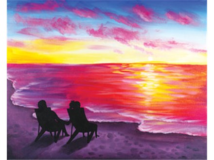 Couple at Sunset Canvas Class - May 31 - $40 🍷