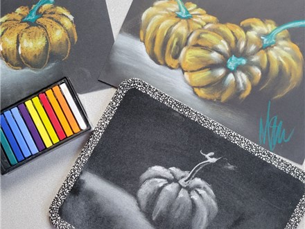 "Pastel Pumpkins" Chalk Pastel Still Life Ages 10+ 10/17/24