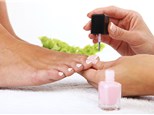 Manicure and Pedicure: Green Nail