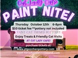 Paint Nite At The Cat Lady Cafe!  October 12th 6-8pm