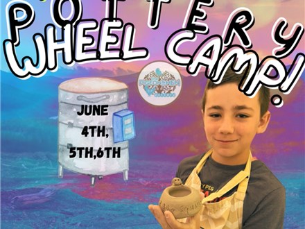 Kids' Pottery Wheel Camp June 4th, 5th, 6th 2024