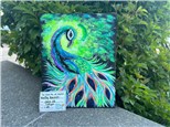You Had Me at Merlot - Pretty Peacock - Canvas - Friday June 28th - $40