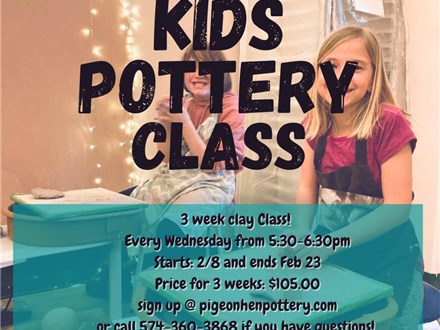February Kids Pottery Wheel Class 2023