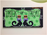 "Trick or Treat" 10 x 20 Canvas Class Ages 10+ 10/16/24