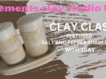 CLAY CLASS-MAKE A SALT AND PEPPER WITH TRAY SET FROM CLAY $50pp Friday March 14 @ 6pm