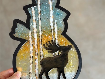 You Had Me at Merlot - Moose in Aspens w/Glass and Resin - Feb 28th - $42