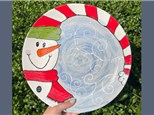 Swirly Snowman Ceramic Paint Class