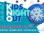 Kids Night Out - December - Winter Snowflake Technique Plate - Henderson