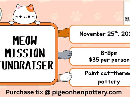 Meow Mission Fundraiser : November 25th 2025 Meow Mission Fundraiser : November 25th 2025